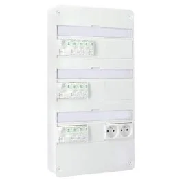 SCHNEIDER Resi9 XE Tableau électrique pré-câblé auto 3 rangées 3ID 40A 10 disjoncteurs 2 prises modulaires