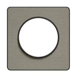 SCHNEIDER Odace Touch Plaque simple Kvadrat perle avec liseré anthracite - S540802KG