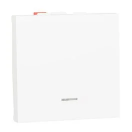 SCHNEIDER Unica bouton poussoir lumineux 2 modules mécanisme blanc - NU320618FN