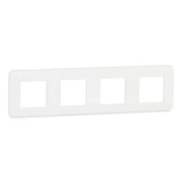 SCHNEIDER Unica Pro plaque de finition 4 postes blanc - NU400818