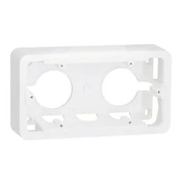 SCHNEIDER Unica boîte en saillie 2 postes 4 modules blanc - NU840418