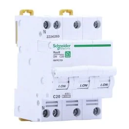 SCHNEIDER Resi9 XP Disjoncteur tétrapolaire 20A courbe C 3kA 400V - R9PFC720