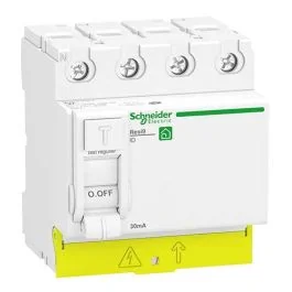 SCHNEIDER Resi9 XP Interrupteur différentiel tétrapolaire 40A 30mA type A 4 modules 400V - R9PRA440