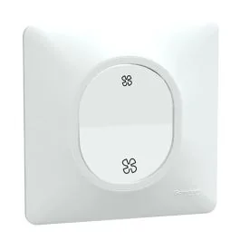 SCHNEIDER Ovalis Bouton poussoir VMC blanc complet
