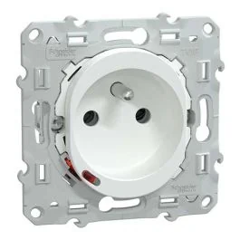 SCHNEIDER Wiser Ovalis prise 2P+T connectée 16A Zigbee blanc - S320559
