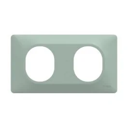 SCHNEIDER Ovalis Plaque double horizontal sauge - S320704A