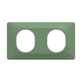 SCHNEIDER Ovalis Plaque double horizontal vert forêt - S320704B