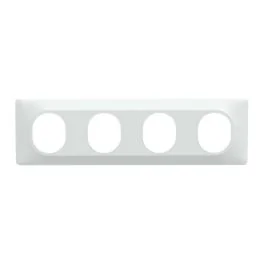 SCHNEIDER Ovalis Plaque quadruple horizontale blanc - S320708
