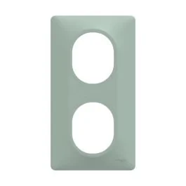 SCHNEIDER Ovalis Plaque double vertical sauge - S320724A