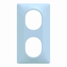 SCHNEIDER Ovalis Plaque double vertical bleu azurin - S320724C