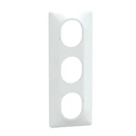 SCHNEIDER Ovalis Plaque triple verticale blanc - S320726