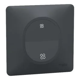 SCHNEIDER Ovalis Bouton poussoir VMC anthracite complet
