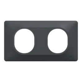 SCHNEIDER Ovalis Plaque double anthracite - S340704