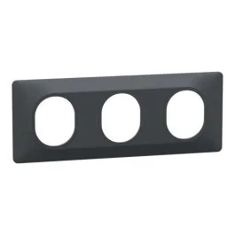 SCHNEIDER Ovalis Plaque triple anthracite - S340706