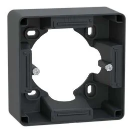 SCHNEIDER Ovalis Boite simple pour montage en saillie anthracite - S340762