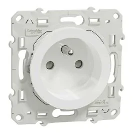 SCHNEIDER Odace Prise de courant 2P+T blanc - S520059