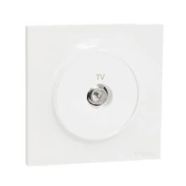 SCHNEIDER Odace Prise TV blanc complet