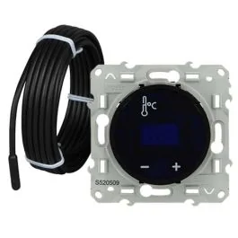 SCHNEIDER Odace Thermostat à écran tactile noir - S520509