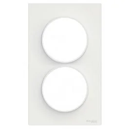 SCHNEIDER Odace Styl Plaque double verticale blanc E57 - S520714