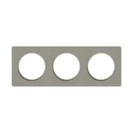 SCHNEIDER Odace Touch Plaque triple  Kvadrat perle avec liseré blanc - S520806KG