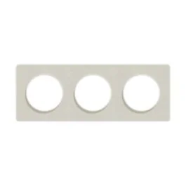 SCHNEIDER Odace Touch Plaque triple  Kvadrat craie avec liseré blanc - S520806KW