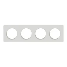 SCHNEIDER Odace Touch Plaque quadruple blanc - S520808