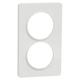 SCHNEIDER Odace Touch Plaque double verticale blanc E57 - S520814
