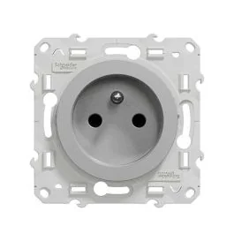 SCHNEIDER Odace Prise de courant 2P+T pour rénovation aluminium - S530049