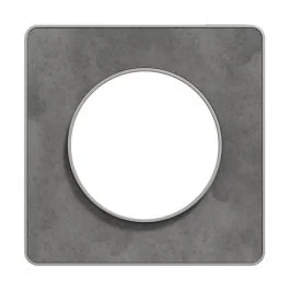 SCHNEIDER Odace Touch Plaque simple ardoise avec liseré aluminium - S530802V