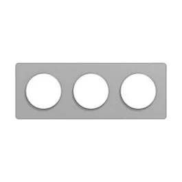SCHNEIDER Odace Touch Plaque triple  aluminium - S530806