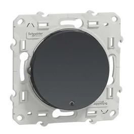 SCHNEIDER Odace Interrupteur va et vient à voyant lumineux ou témoin anthracite - S540263