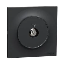SCHNEIDER Odace Prise TV anthracite complète