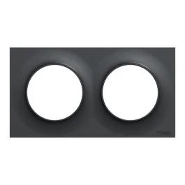 SCHNEIDER Odace Styl Plaque double anthracite - S540704