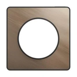 SCHNEIDER Odace Touch Plaque simple bronze brossé avec liseré anthracite - S540802L