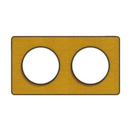 SCHNEIDER Odace Touch Plaque double Kvadrat ocre avec liseré anthracite - S540804KY