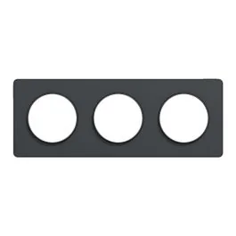 SCHNEIDER Odace Touch Plaque triple anthracite - S540806
