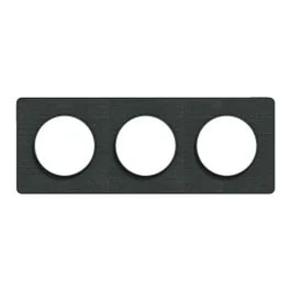 SCHNEIDER Odace Touch Plaque triple  Kvadrat ombre avec liseré anthracite - S540806KB