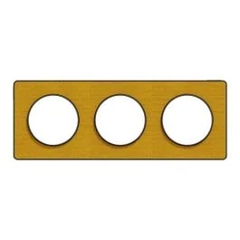 SCHNEIDER Odace Touch Plaque triple  Kvadrat ocre avec liseré anthracite - S540806KY