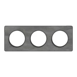 SCHNEIDER Odace Touch Plaque triple  ardoise avec liseré anthracite - S540806V