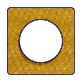 SCHNEIDER Odace Touch Plaque simple Kvadrat ocre avec liseré bleu cobalt - S550802KY