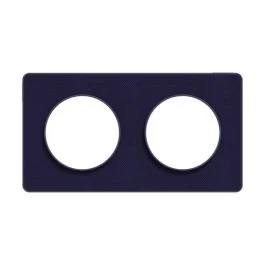 SCHNEIDER Odace Touch Plaque double Kvadrat roi avec liseré bleu cobalt - S550804KC