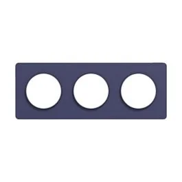 SCHNEIDER Odace Touch Plaque triple bleu cobalt - S550806
