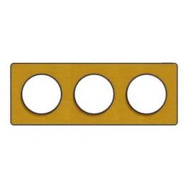 SCHNEIDER Odace Touch Plaque triple Kvadrat ocre avec liseré bleu cobalt - S550806KY
