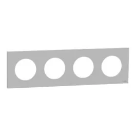 SCHNEIDER Odace Plaque quadruple gris galet - S901708