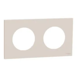 SCHNEIDER Odace Plaque double beige sable - S902704