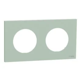 SCHNEIDER Odace Plaque double vert jade - S903704