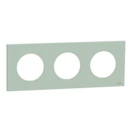 SCHNEIDER Odace Plaque triple vert jade - S903706