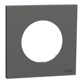 SCHNEIDER Odace Plaque simple gris basalte - S904702