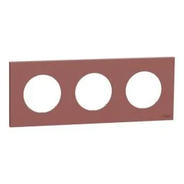 SCHNEIDER Odace Plaque triple rose grenat - S905706