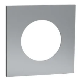 SCHNEIDER Odace Metal Plaque simple titane support blanc - S910702